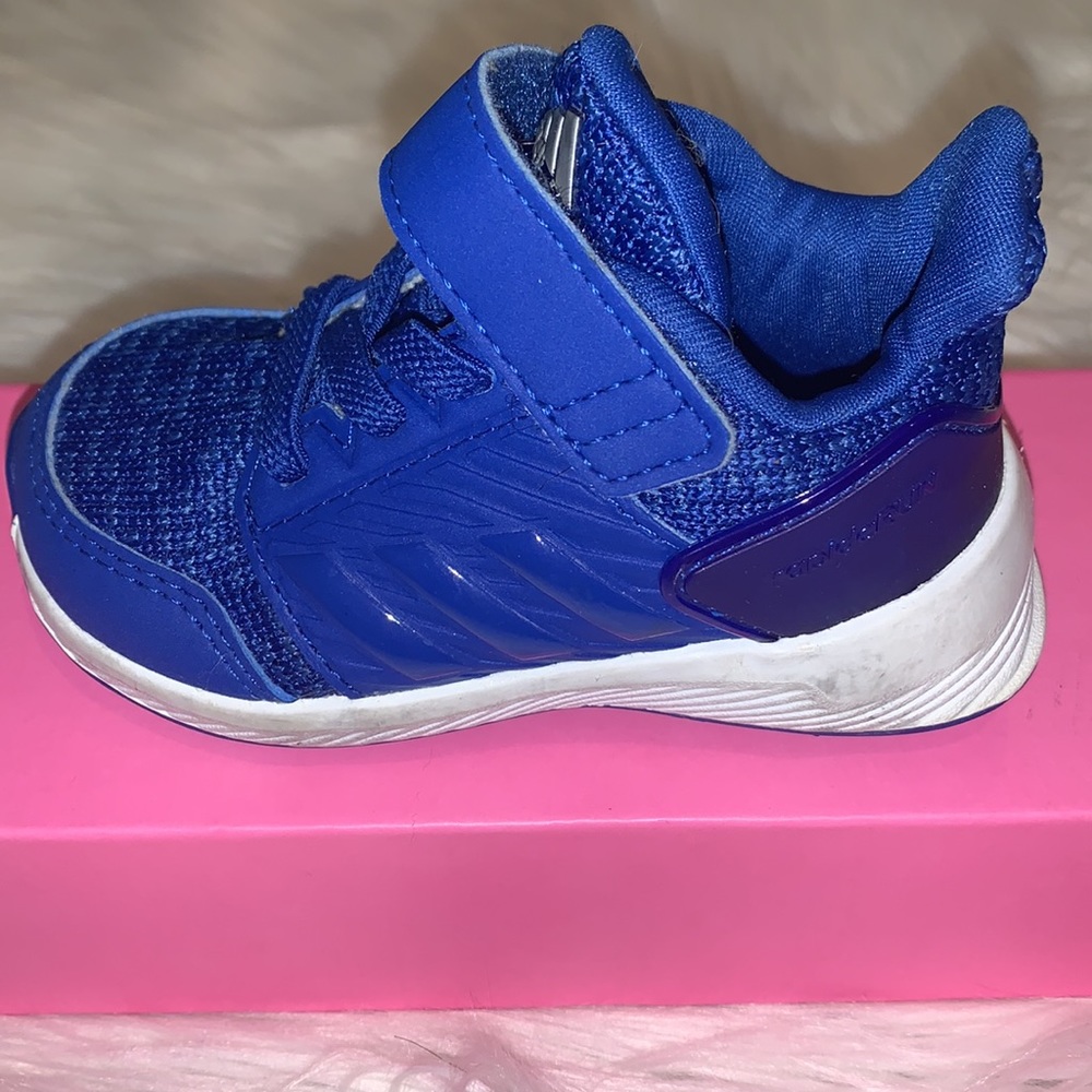 Adidas RapidaRun LUX Eco Ortholite Blue/White Infant Sneakers Size 4